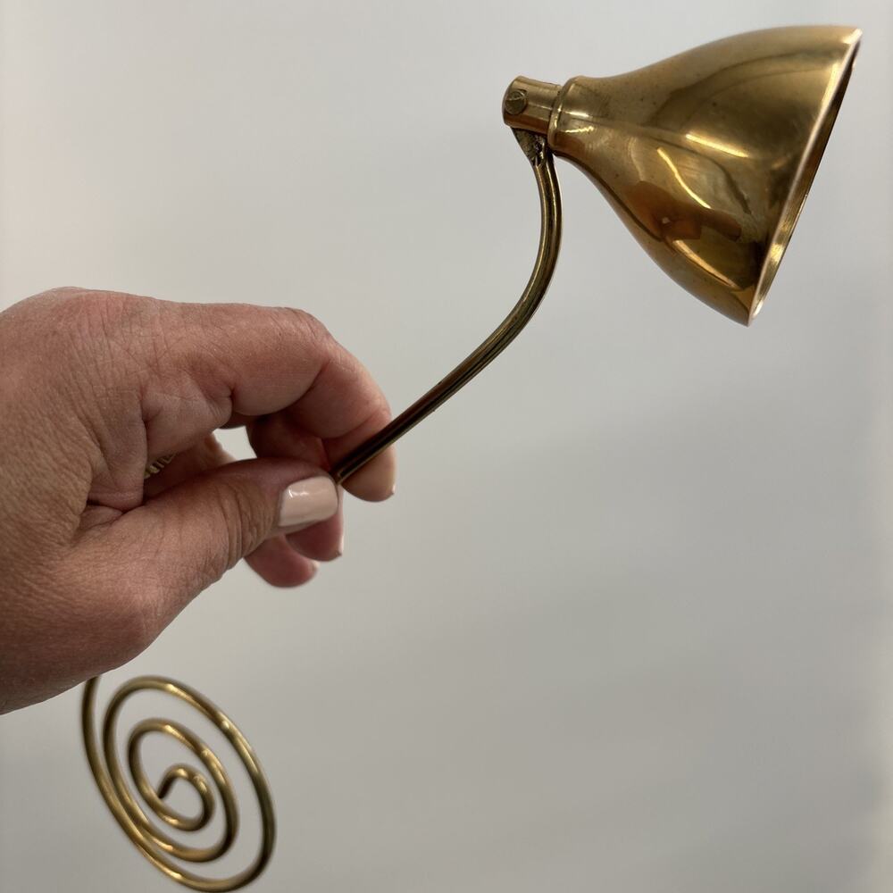 Vintage Brass candle snuffer Swirl Handle 11"